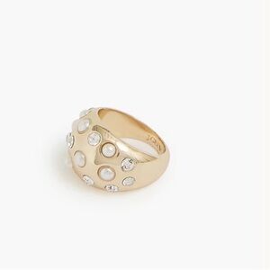 NWT J. Crew Pearl pavé ring size 8